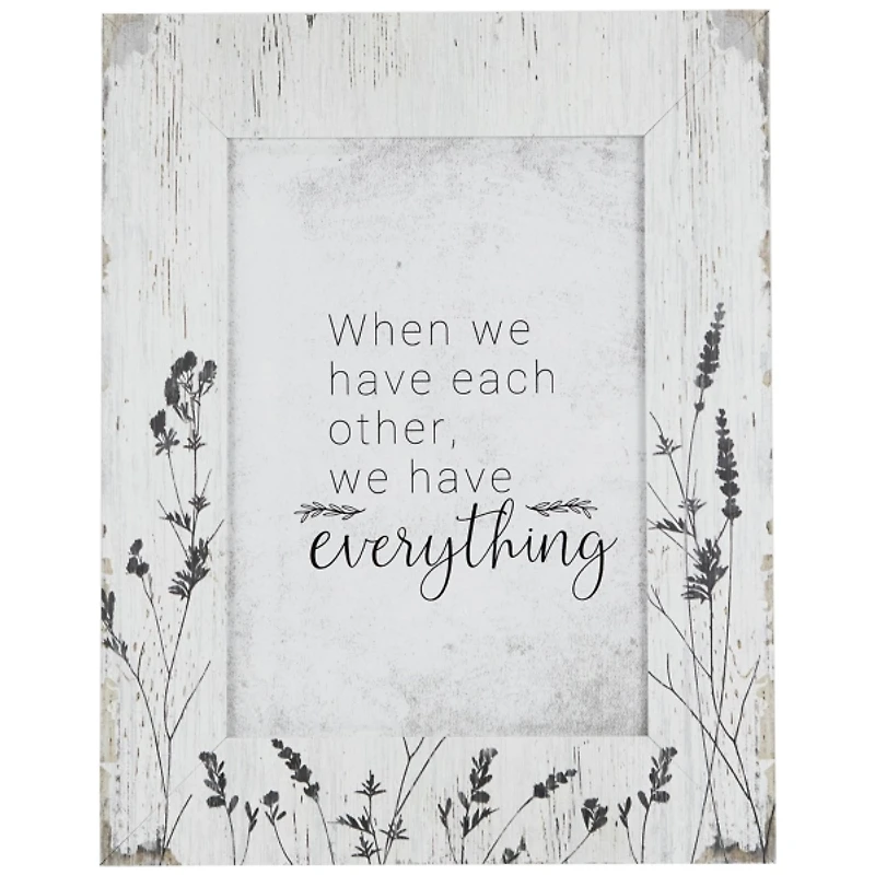 Weathered Floral Picture Frames, Set of 4