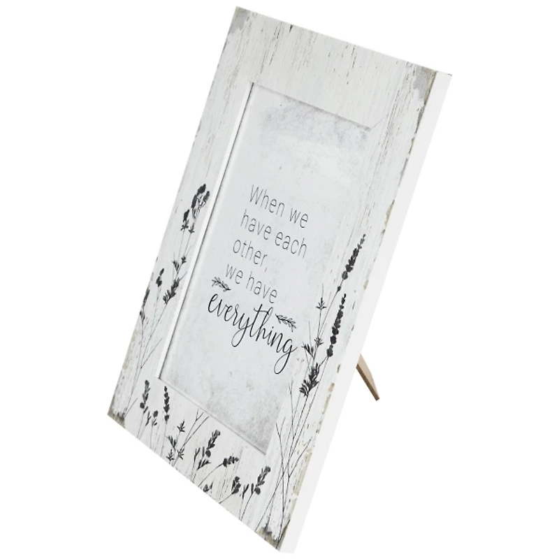 Weathered Floral Picture Frames, Set of 4