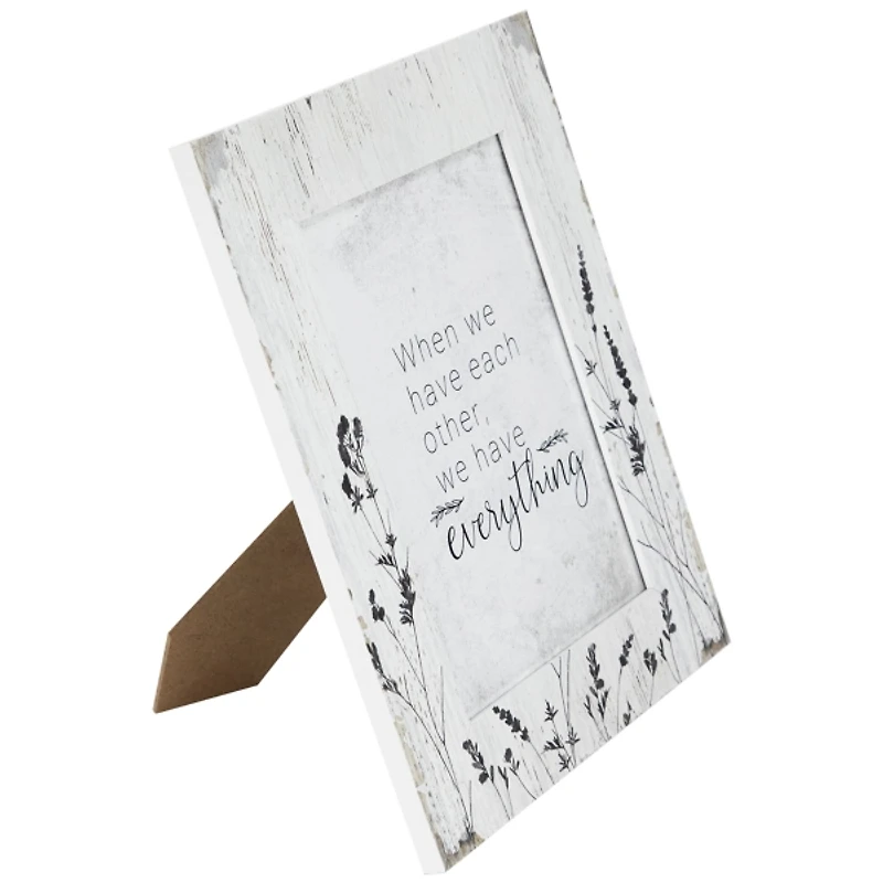 Weathered Floral Picture Frames, Set of 4