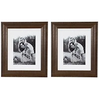 Dark Brown Wood Picture Frames, Set of 2