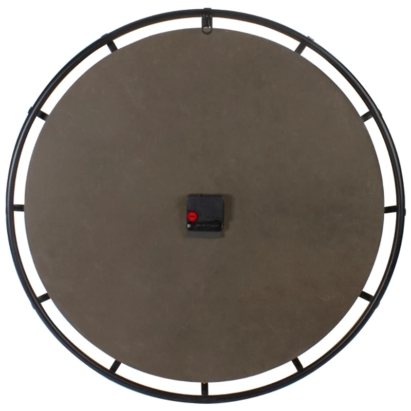 Round Whitewashed Rustic Wood Wall Clock