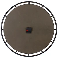 Round Whitewashed Rustic Wood Wall Clock