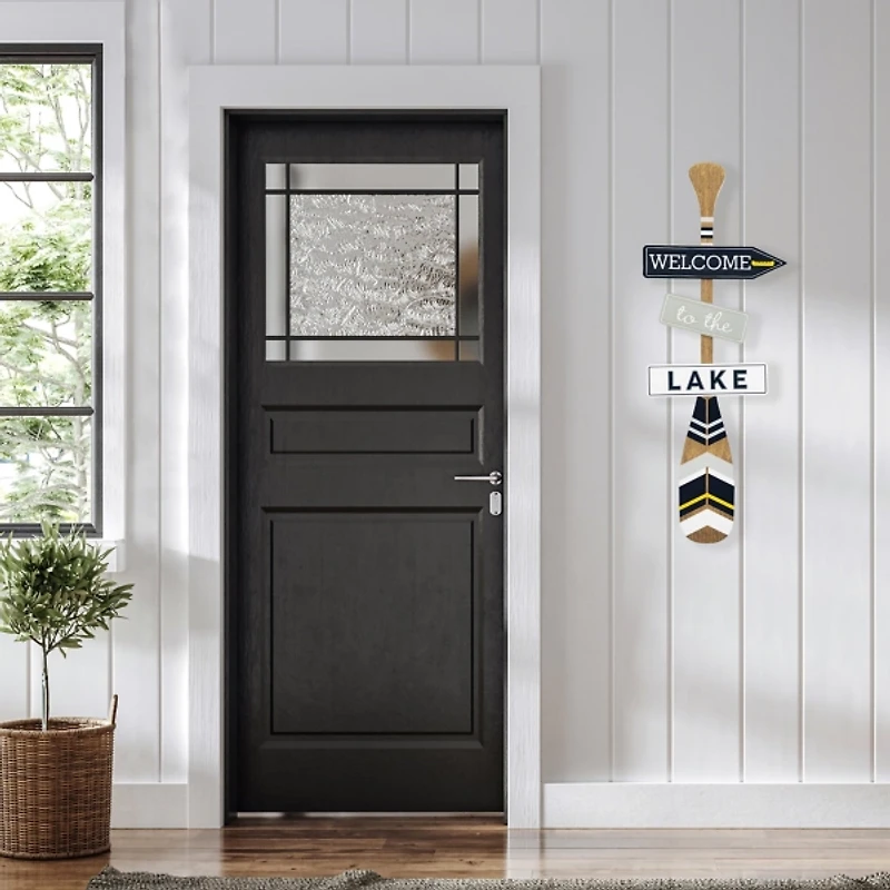 Welcome to the Lake Paddle Wall Sign