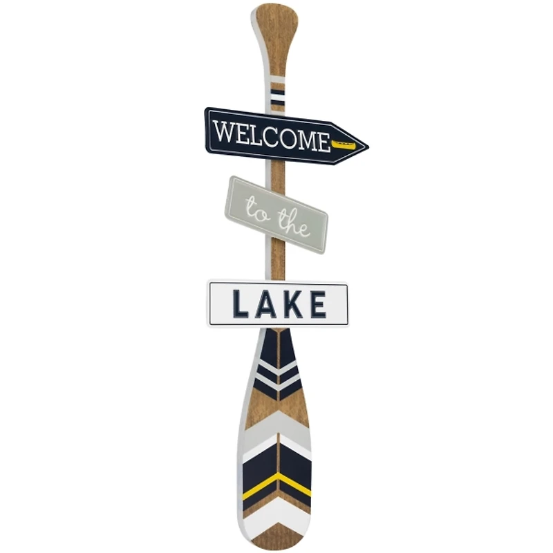 Welcome to the Lake Paddle Wall Sign