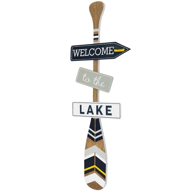 Welcome to the Lake Paddle Wall Sign