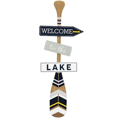 Welcome to the Lake Paddle Wall Sign