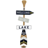 Welcome to the Lake Paddle Wall Sign