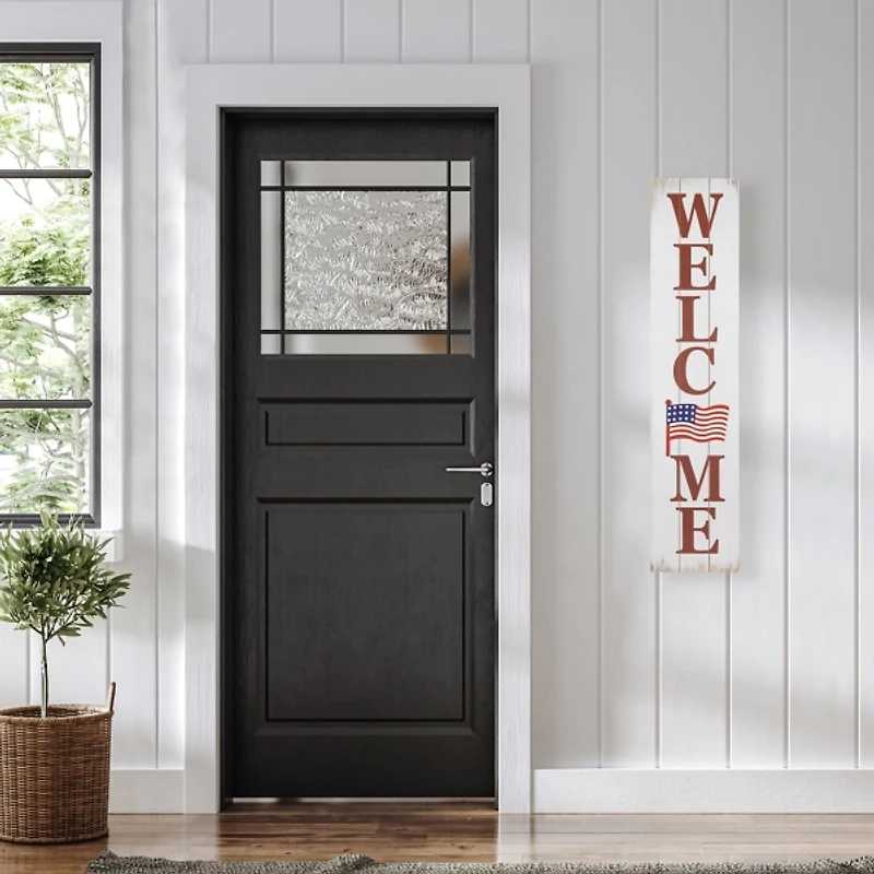Welcome USA Flag Porch Board