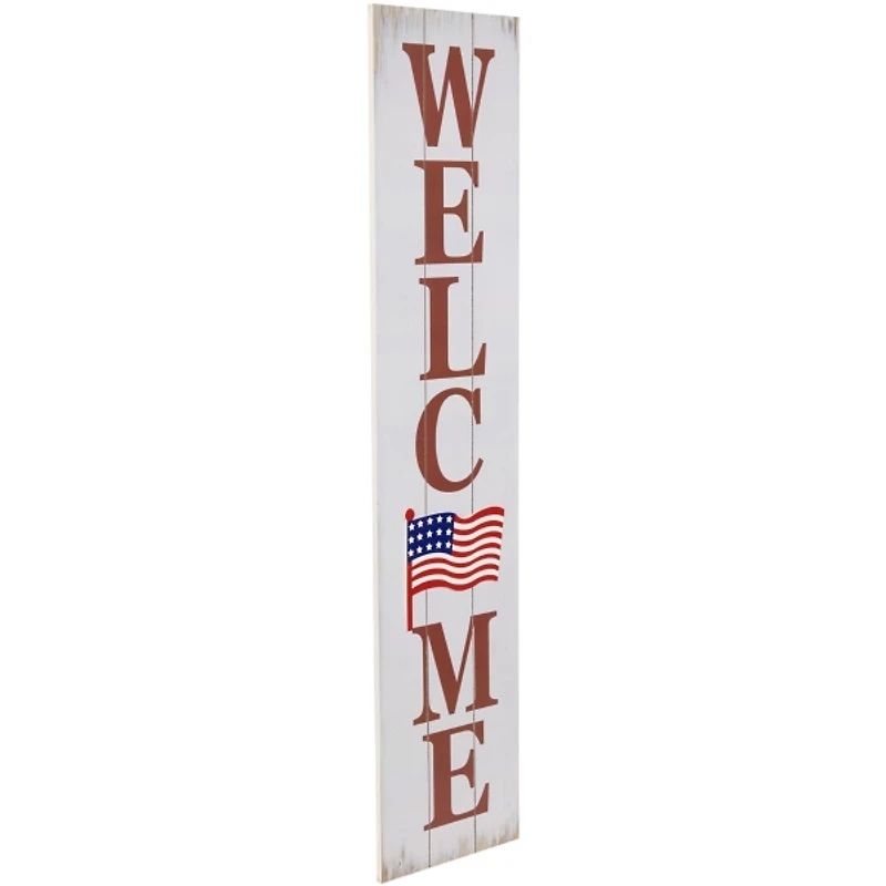 Welcome USA Flag Porch Board