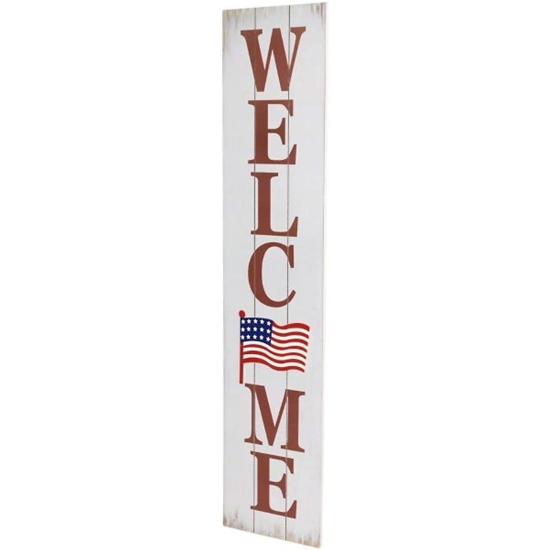 Welcome USA Flag Porch Board