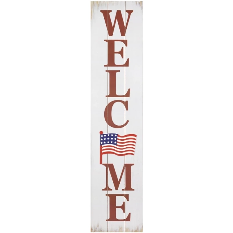 Welcome USA Flag Porch Board