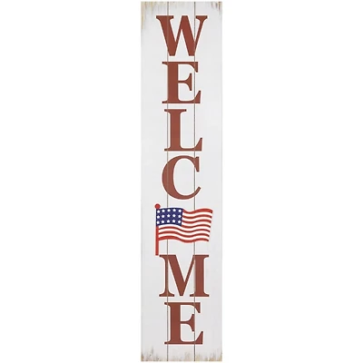 Welcome USA Flag Porch Board