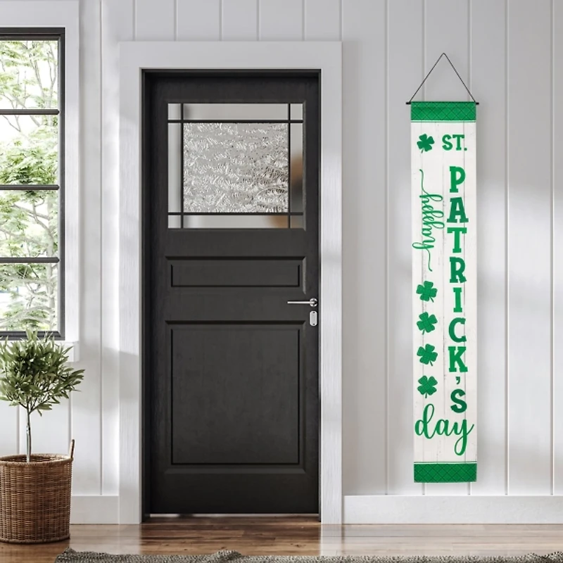 St. Patricks Day Porch Hanging Banners, Set of 2