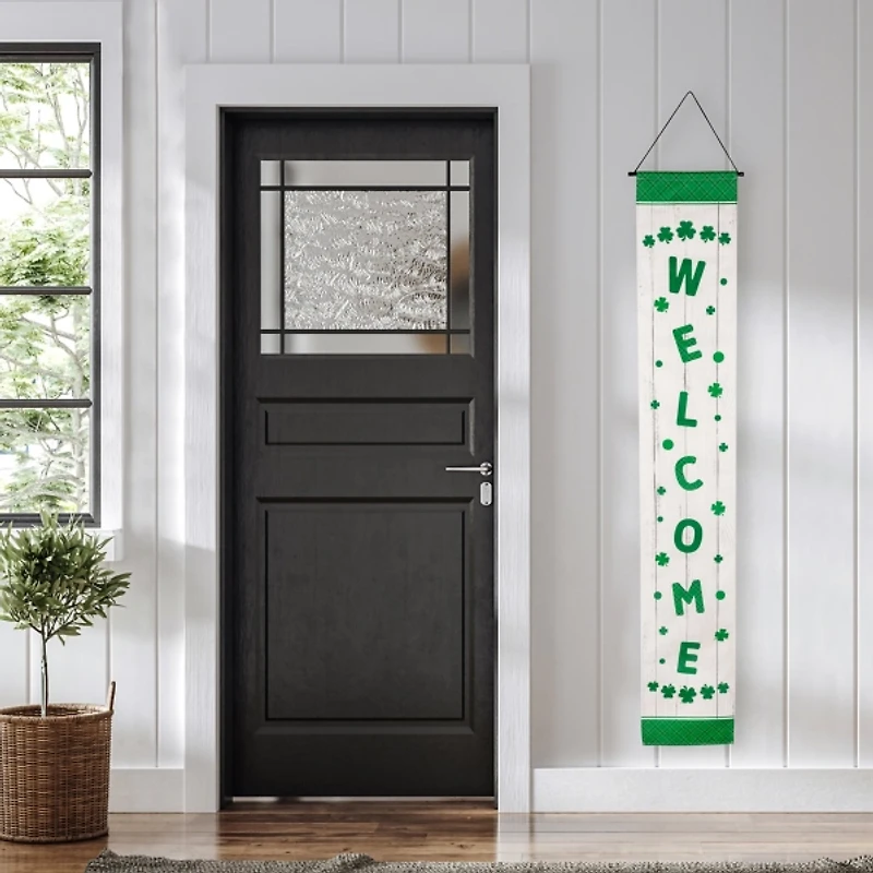 St. Patricks Day Porch Hanging Banners, Set of 2