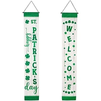 St. Patricks Day Porch Hanging Banners, Set of 2