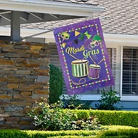 Carnival Masks and Drums Outdoor Flag