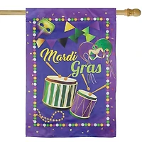 Carnival Masks and Drums Outdoor Flag