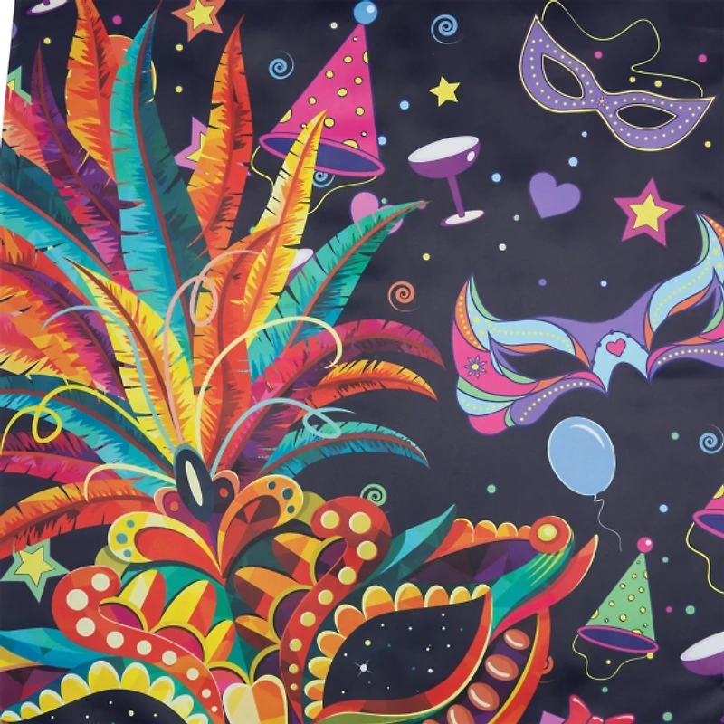 Feathered Carnival Mask Outdoor Flag
