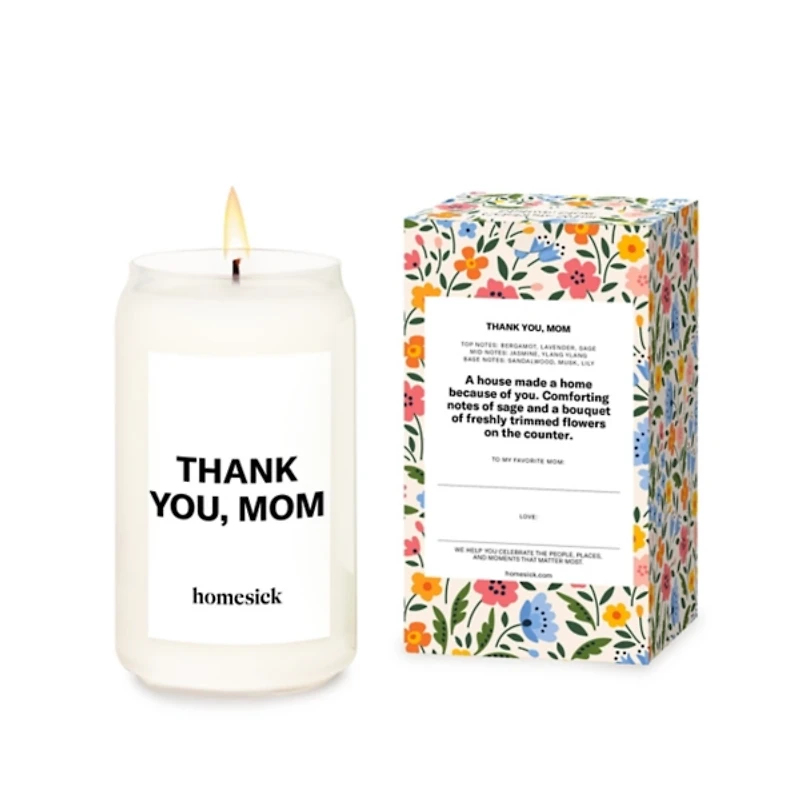 Homesick Thank You Mom Jar Candle