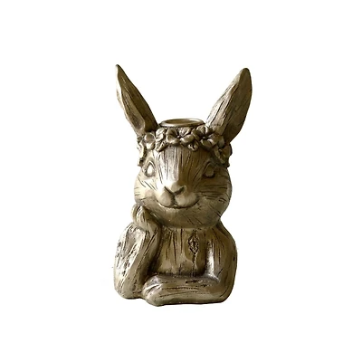 Gold Rabbit Taper Candle Holder