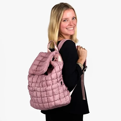Mauve Puffy Backpack