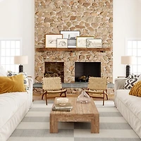 Gray Boxelder Checked Cotton Area Runner, 2x8