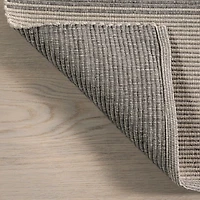 Gray Boxelder Checked Cotton Area Runner, 2x8