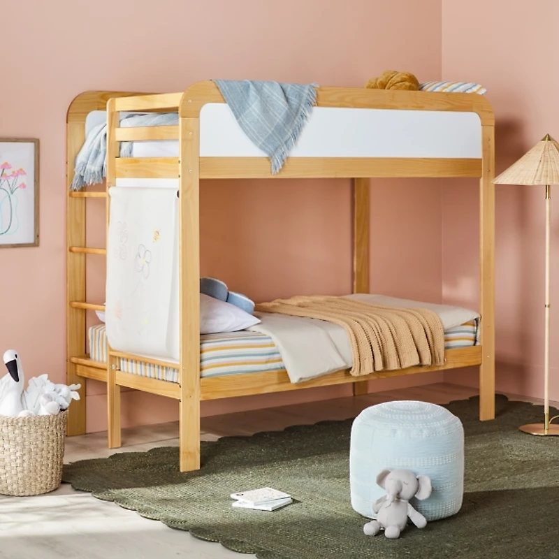 Natural Wood Adyn Twin Bunk Bed
