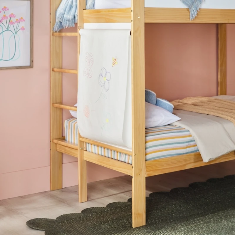 Natural Wood Adyn Twin Bunk Bed