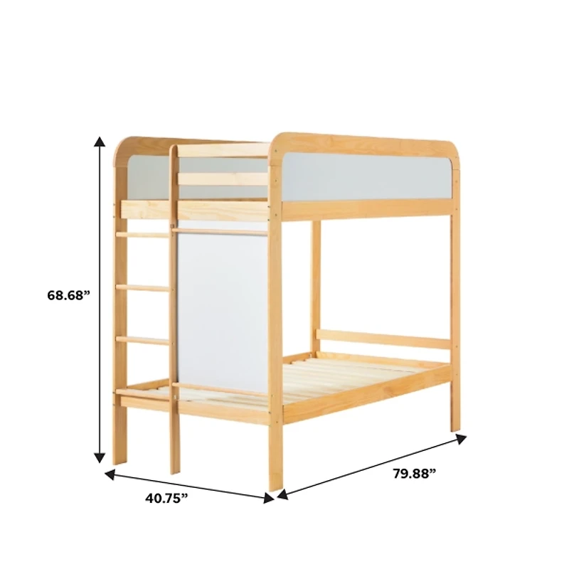 Natural Wood Adyn Twin Bunk Bed