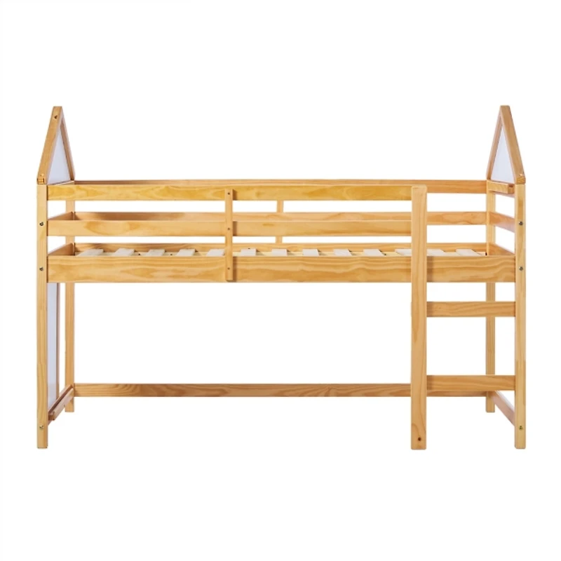 Natural Wood Skyler Low Profile Twin Loft Bed