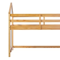 Natural Wood Skyler Low Profile Twin Loft Bed