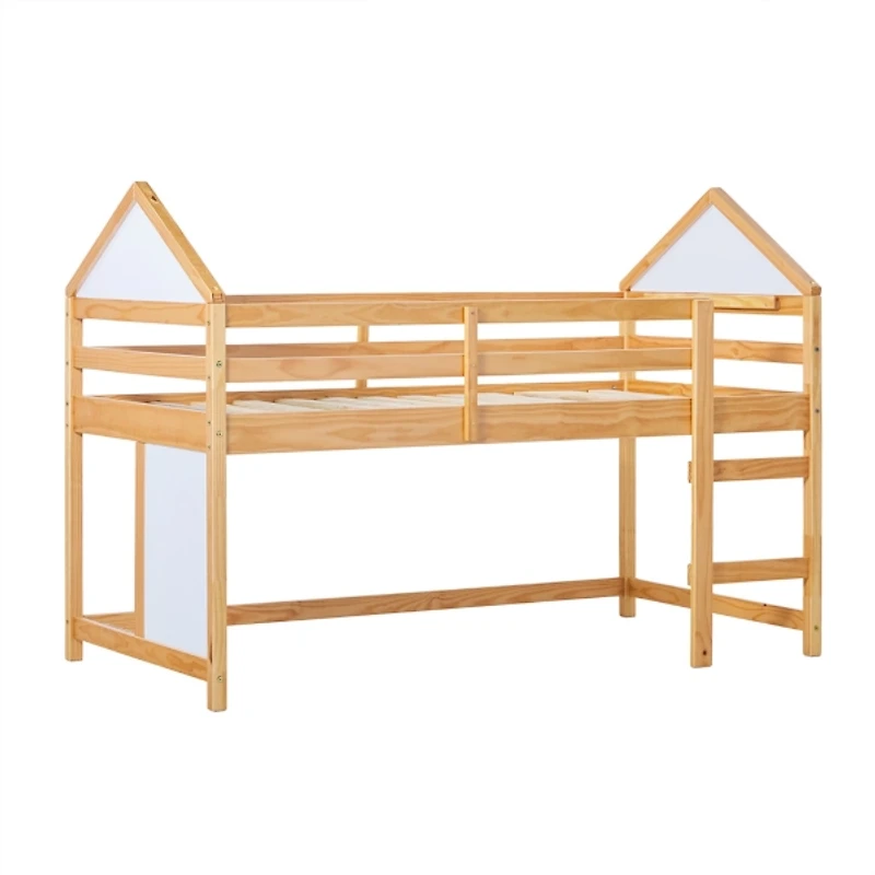 Natural Wood Skyler Low Profile Twin Loft Bed
