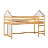 Natural Wood Skyler Low Profile Twin Loft Bed