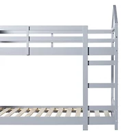 Gray Wood Skyler Twin Bunk Bed