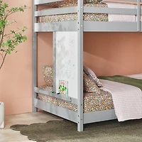 Gray Wood Skyler Twin Bunk Bed
