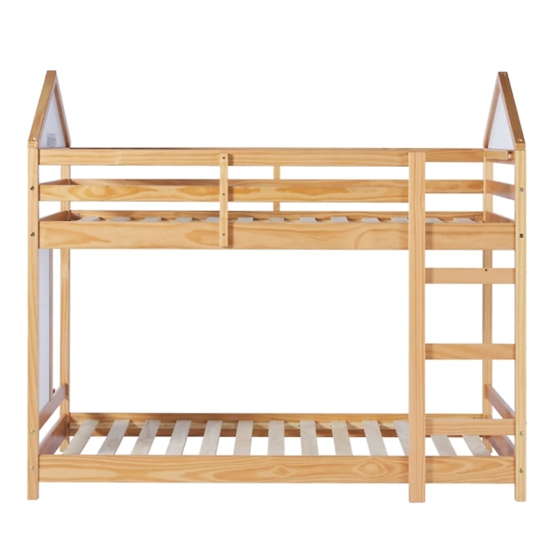 Natural Wood Skyler Twin Bunk Bed