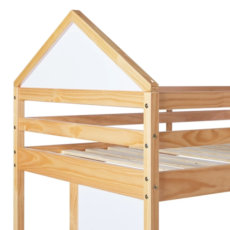 Natural Wood Skyler Twin Bunk Bed