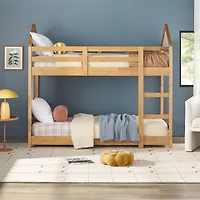 Natural Wood Skyler Twin Bunk Bed