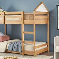 Natural Wood Skyler Twin Bunk Bed