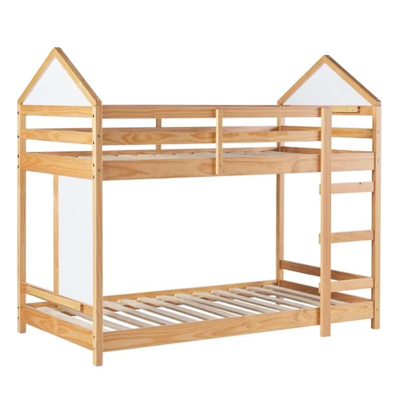 Natural Wood Skyler Twin Bunk Bed