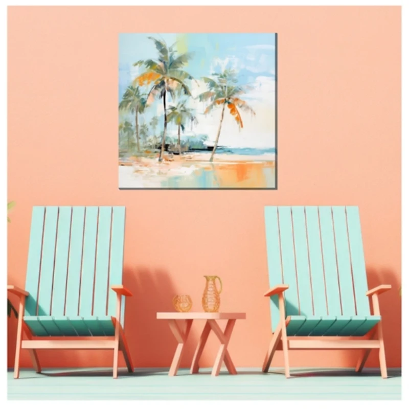 Abstract Palm Beach Outdoor Canvas Art Print