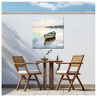 River Rowboat Outdoor Canvas Art Print