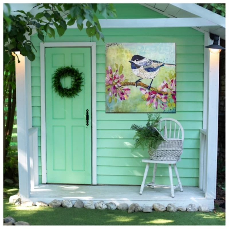 Blue Songbird Outdoor Canvas Art Print