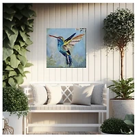 Snazzy Hummingbird Outdoor Canvas Art Print