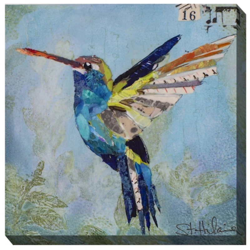 Snazzy Hummingbird Outdoor Canvas Art Print