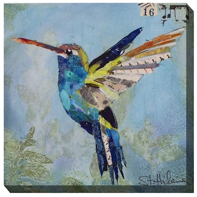 Snazzy Hummingbird Outdoor Canvas Art Print