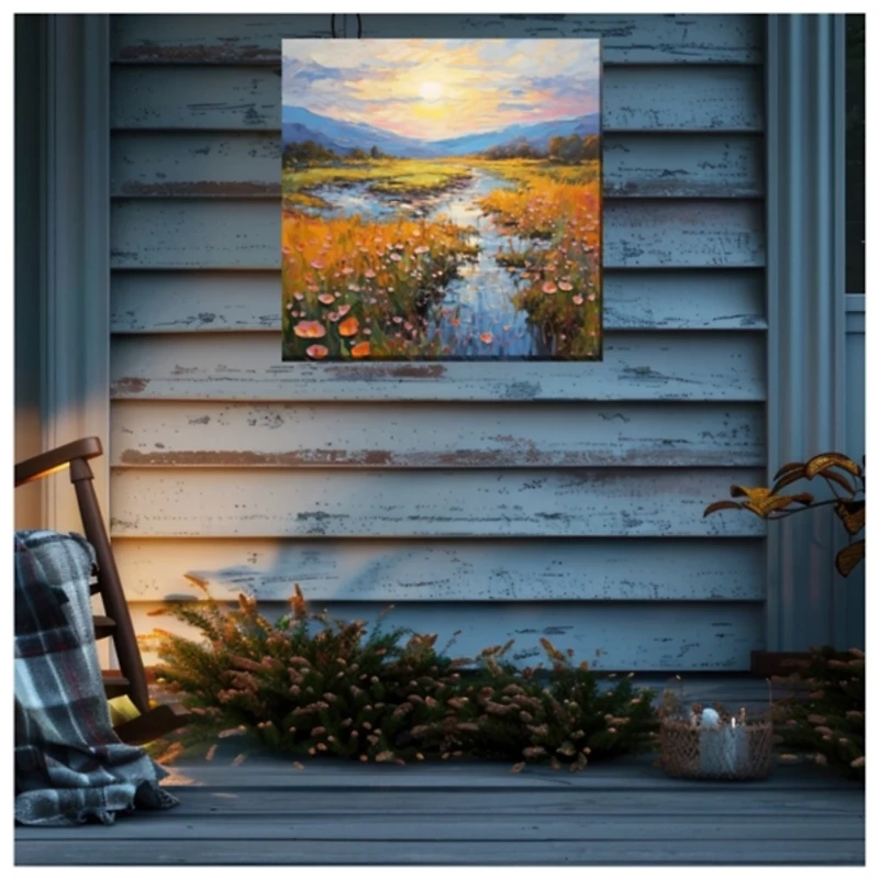 Summit Creek Outdoor Canvas Art Print