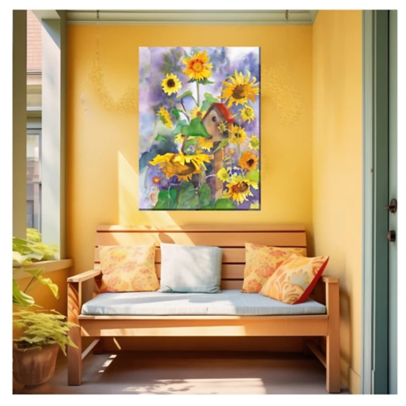 Auntie's Garden Outdoor Canvas Art Print
