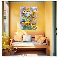 Auntie's Garden Outdoor Canvas Art Print